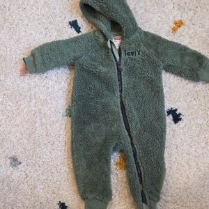 Levi's Olive Cozy Kids Footie